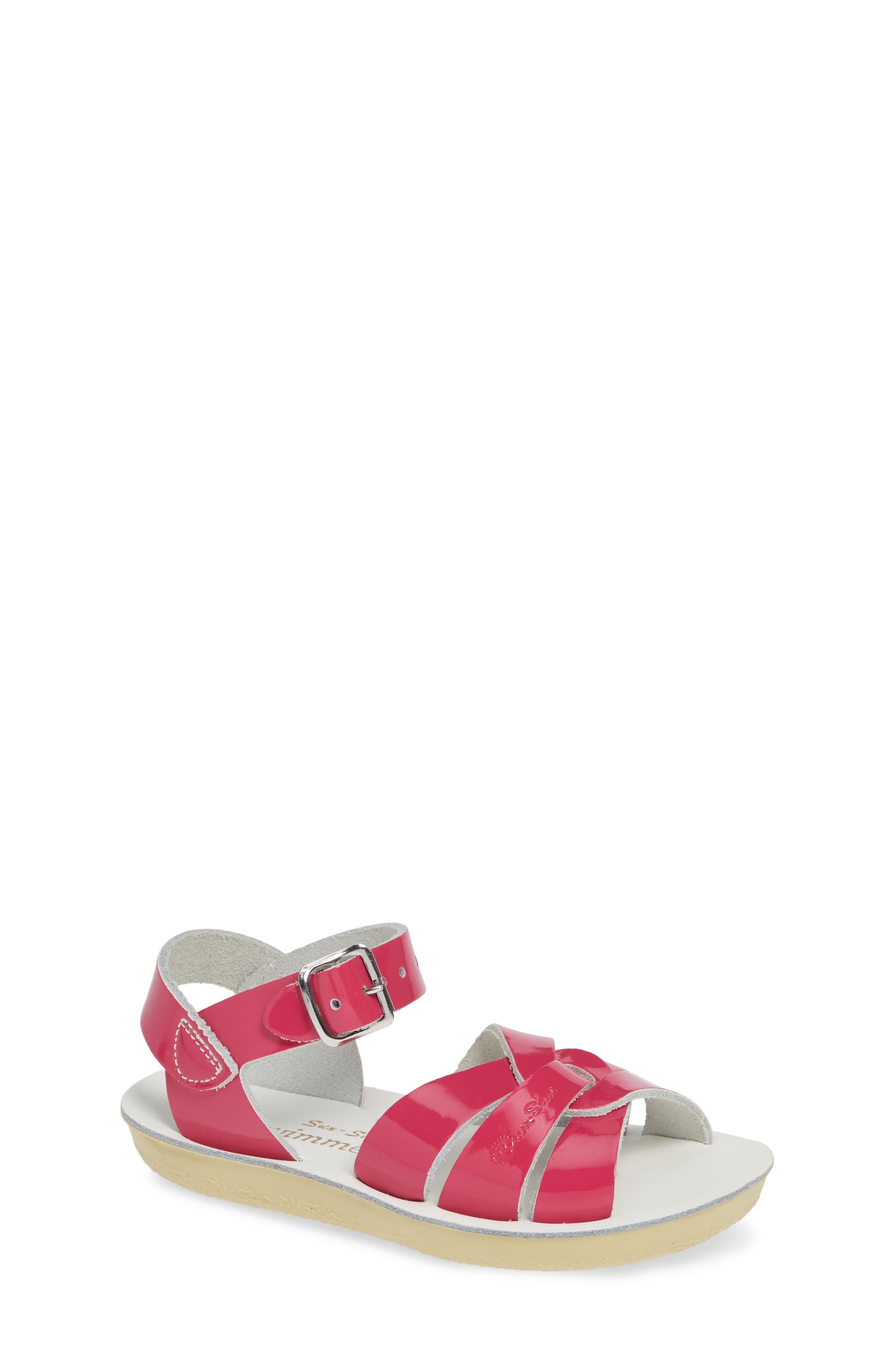 Salt Water Sandals 1788-PINK by Hoy Shoe Surfer Shiny Pink Sandal